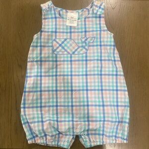 Vineyard Vines Plaid Baby Romper